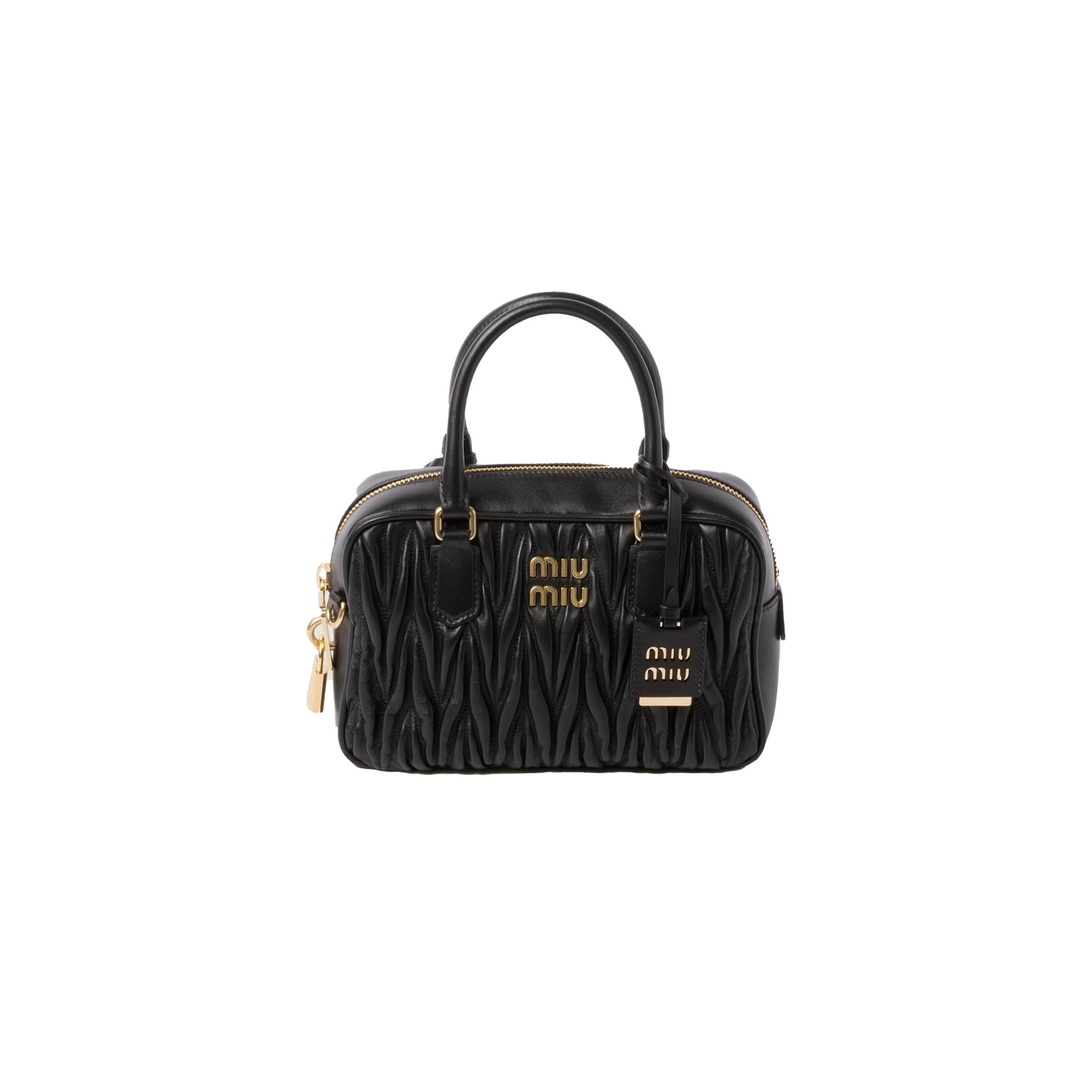 MIU MIU ARCADIE MATELASSÉ NAPPA LEATHER HANDBAG 5BB124 (24*17*7.5cm)